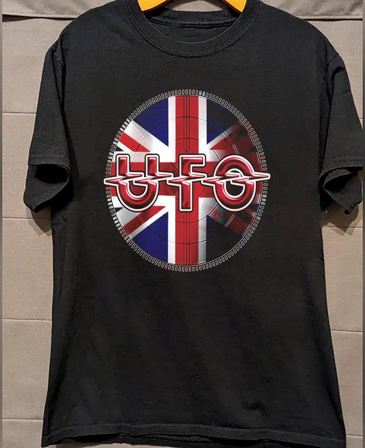 UFO Logo band Black cotton Shirt Full size S-5XL BS1589 XXL