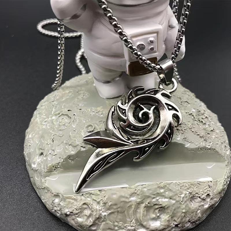 Long Versatile Simple Titanium Steel Sweater Chain Personalized Ins Hip Hop Pendant Phoenix Tail Necklace Men's Trendy Brand Accessories Women