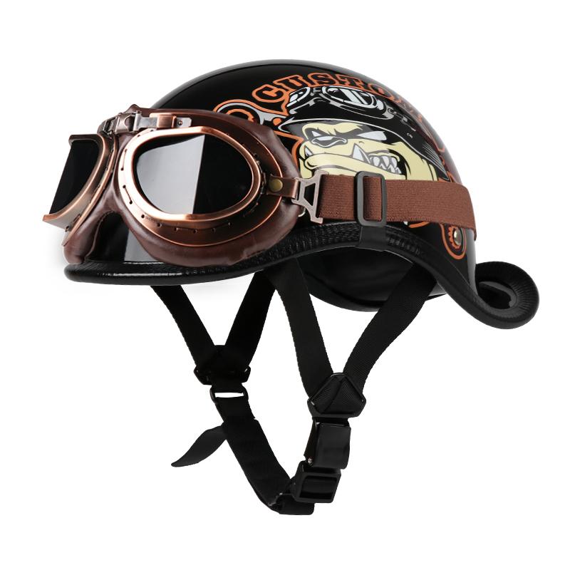 VGV Half helmet motorcycle helmet Electric Vehicle bike Riding Locomotive for Cruiser Retro Four seasons Unisex teenager child