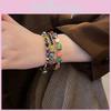 Charming Alloy Geometric Elephant Bracelet With Dual Layer Braided Cord For Women