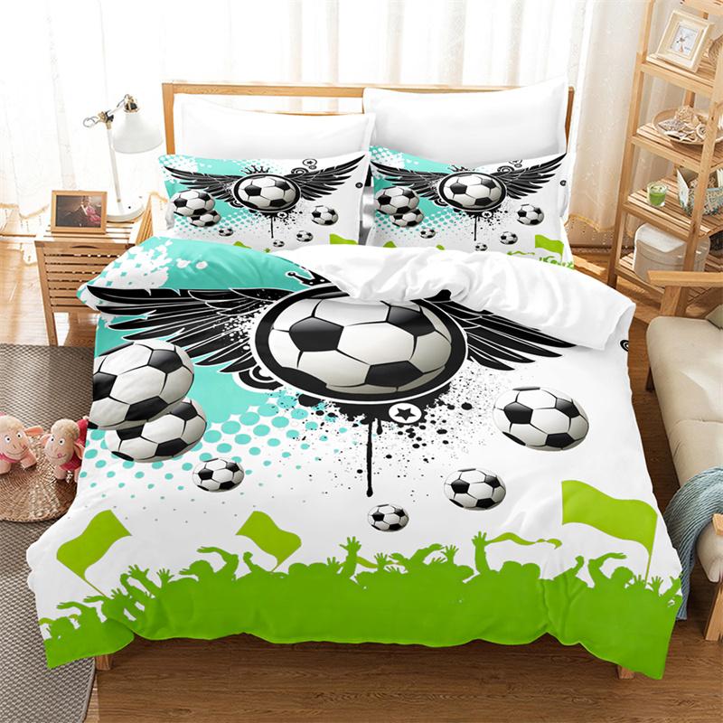 Football Bedding Boy Sports Duvet Cover Set King Size Youth Bed Comforter Set Fashion Comforter Cover Bedding Sets Bed Set