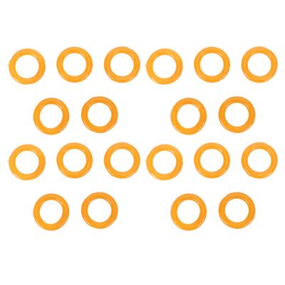 20pcs Bobbin Winder Rubber Tire Ring Flexible Elastic Portable Bobbin Winder Ring for Replacement Yellow