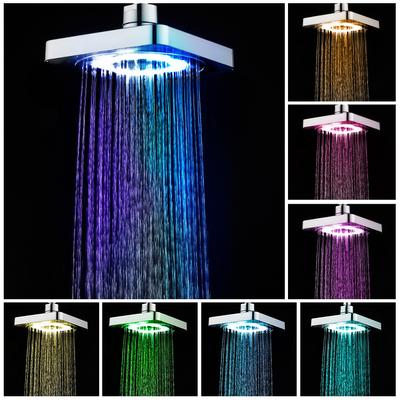 1Pc LED Shower Head Self-generating Colorful Self-changing Shower Head Shower Shower Square Shower Shower Head