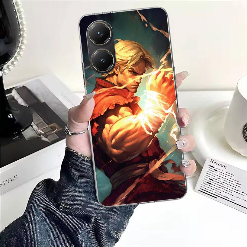 Game S-Street F-FighterS Soft Phone Case For Xiaomi Redmi 15C 15 13C 13 Poco X5 X6 X7 F7 Ultra M7 12C 12 10 10C 9C 9A 9T 9 Funda
