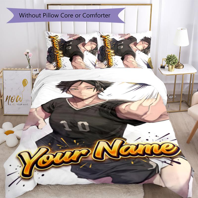 3pcs Rintaro Suna Cover Set - Personalized Name, HD Printed Bedding with 1 Cover and 2 Pillowcases - Perfect for Home Decor, Easy Care