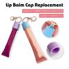 1 Pcs Practical Silicone Keychain Cap Accessories Portable Durable Holder Keyring Compatible For Lipgloss Storage And Balm Cap