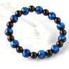 Natural Stone Power Stone Bracelet, Firefly Glass, Onyx, Men's and Women's Accessory, Inner Diameter Approx. 17.5cm