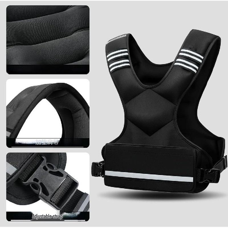 Adjustable Reflective Weighted Vest for Fitness Training
