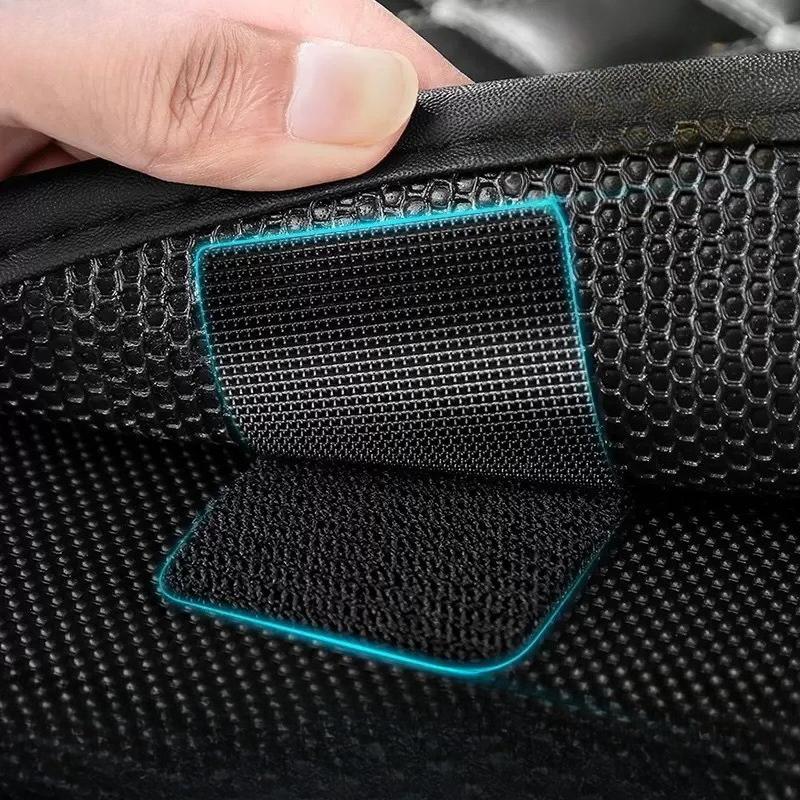 10pcs Car Floor Mat Invisible Fixing Clip Double-sided Adhesive Hook and Loop Car Backing Patch Strong Adhesion for Trunk
