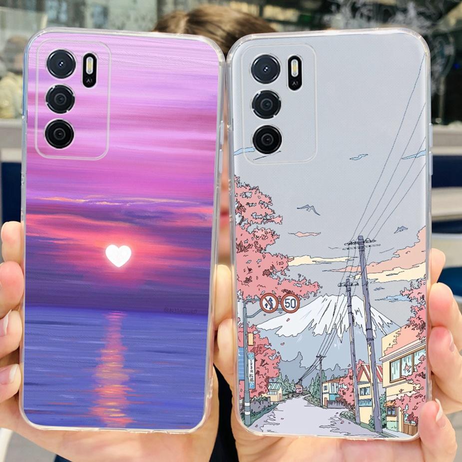 Für Oppo A16 A16s Hülle Stylische Bemalte Rückseite Weiche Dünne Handyhülle Für Oppo A16s OppoA16 s CPH2269 Hülle Fundas Bumper Schale