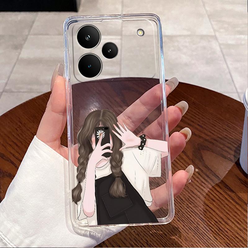 For Realme P4 5G Cover Realme P4 Pro 5G RMX5116 Case Clear Luxury Cute Love Heart Rabbit Funny Painted TPU Soft Silicone Casing