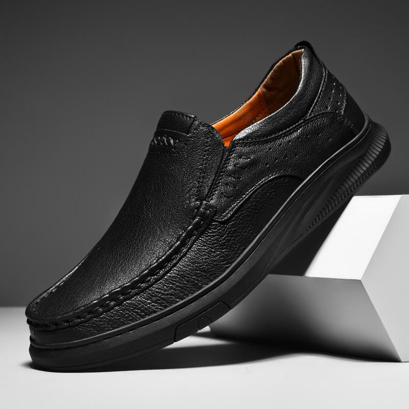 New Shoes for Men Genuine Leather Casual Shoes Comfortable Concise Designer Flat Shoes Cool Slip-on Cow Leather Loafers