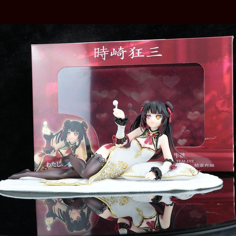 Animation Chinese Style Date A Live Tokisaki Kurumi Figure Lying New Year Cheongsam Car Ornament Model Boxed