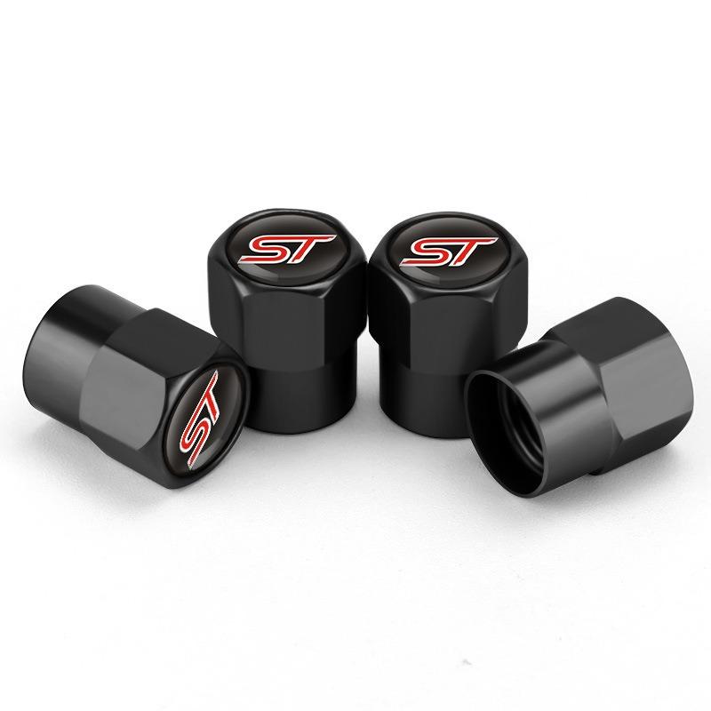 4PCS ST Logo Car Wheel Tire Valve Stem Caps Cover For Ford ST Line Focus X 2 3 Mondeo Fiesta Kuga MK2 MK3 MK4 Tyre Accessories
