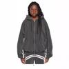 Winter Striped Hooded Zip Sweatshirt Loose Streetwear Men Women Y2K Style