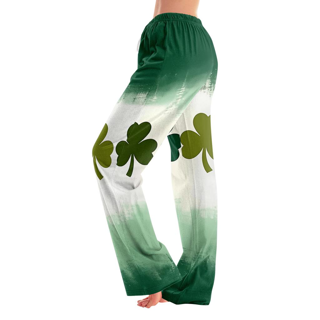 Pajama Pants Sleepwear Casual Drawstring Elastic Waist Pants Comfy Straight Yoga Loose Trousers