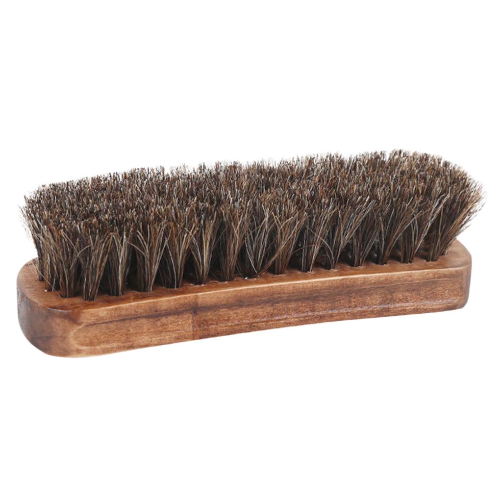 Buy Practical Horse Hair Shoe Brushes Shine Polish Buffing Brush Wooden