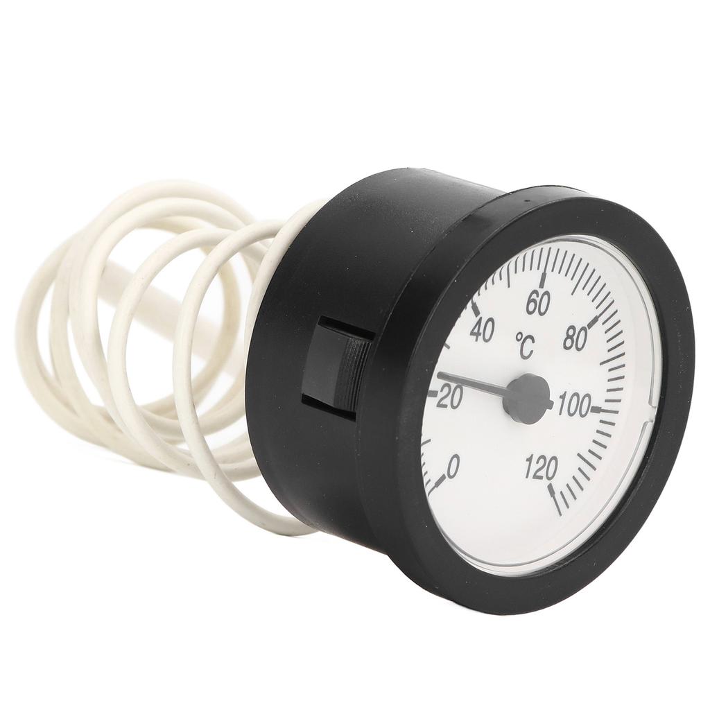 Bimetal Thermometer Gauge with Tube Small Size Accurate Round Type Portable Temperature Gauge