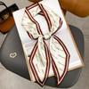 Luxury  Print Silk Scarf Women Soft Satin Horse Hairband Bevel Neckerchief Office Hijab Headband Foulard Bag Ribbons Gift