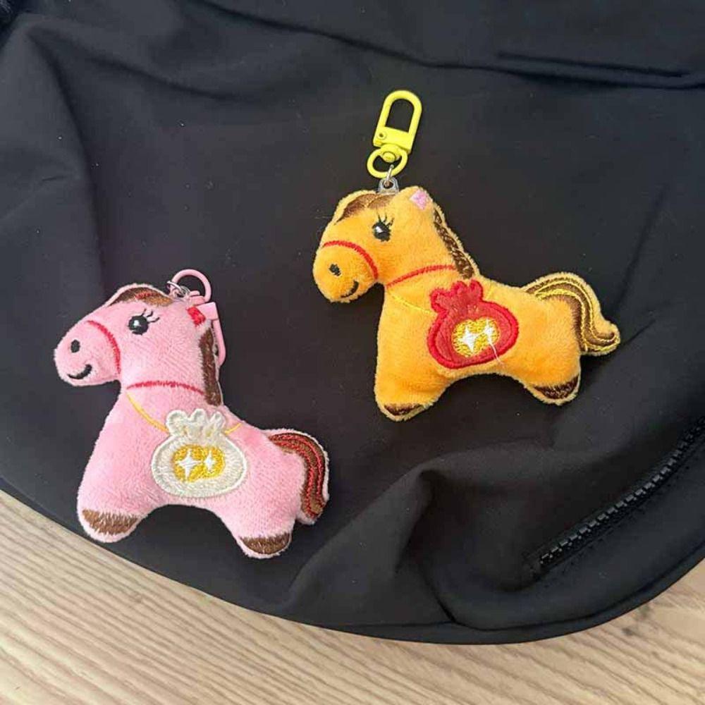 Hanging Decor Horse Plush Keychain Cute Design Pony Plush Pendant Backpack Decoration