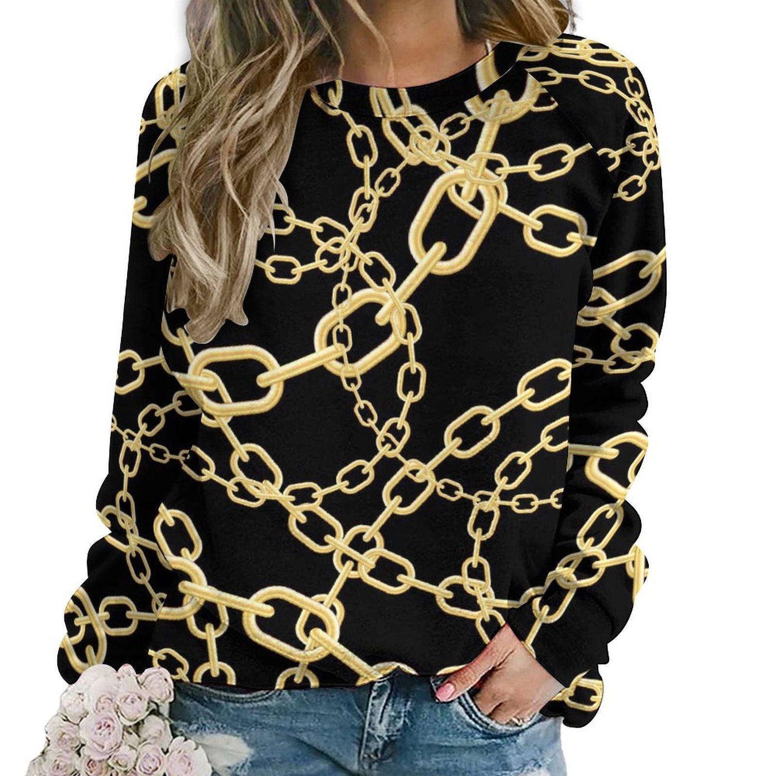 Золотые цепи и ремни толстовки леопардовый гепард хип-хоп большой — фото 10