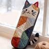 Cloth Cat Pencil Case Patchwork Stationery Storage Bag Fashion Cartoon Pen Bag  School Supplies