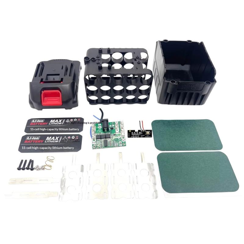 21V Lithium Battery Casing Circuit Protection Board with Sturdy Socket Easy Project Assembly for Rechargeable Tools