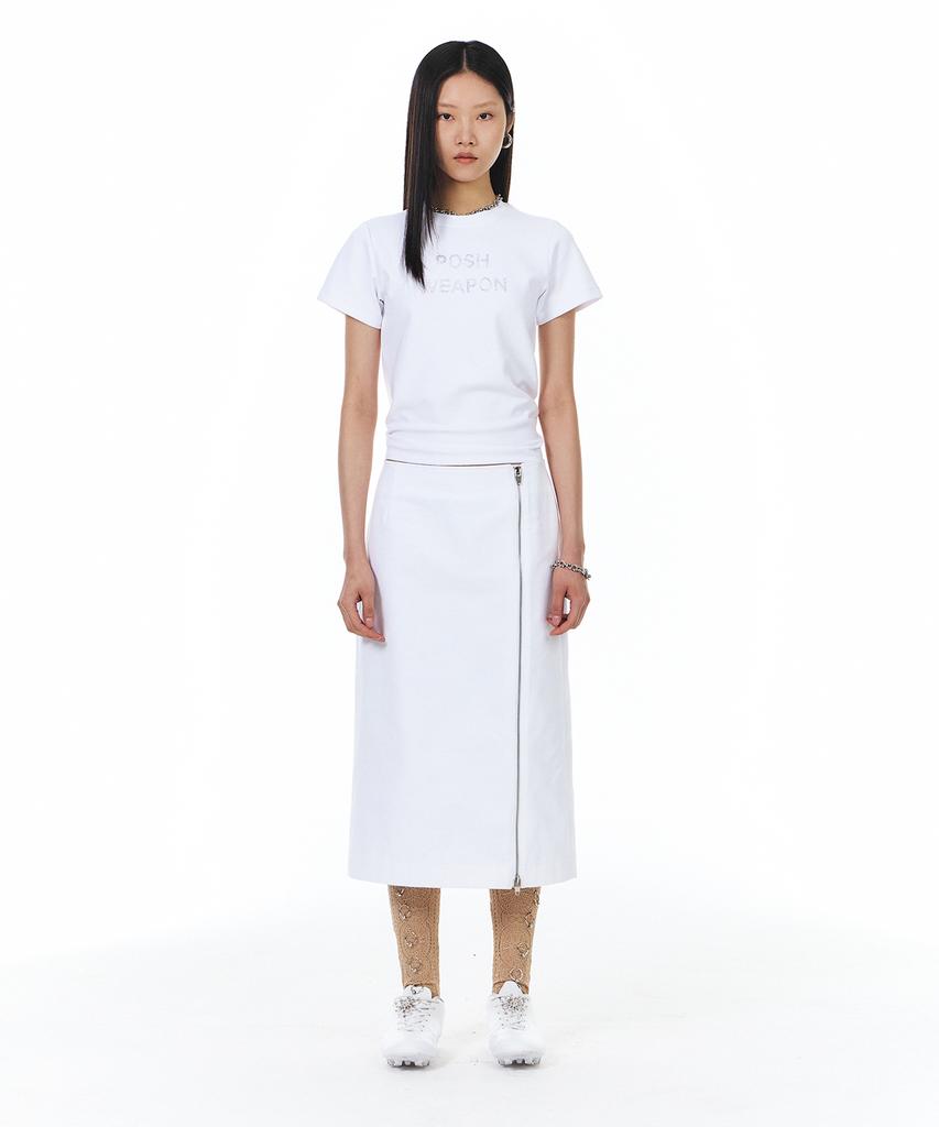 Yunse Zipper Skirt (White)