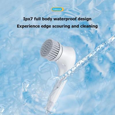5 In 1 Electric Spin Scrubber Multi-functional Cleaning Brush with 5 Brush Heads for Home Kitchen Dish Wall Tub Floor