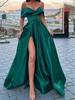 Women's 2025 Deep V-neck Satin Evening Dress, Multi-color European & American Style