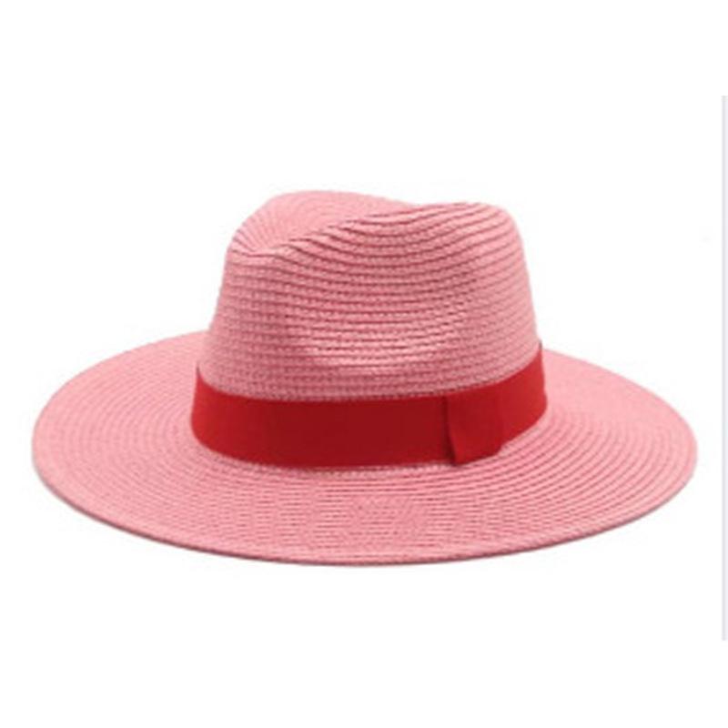 Unisex Summer Panama Sun Hat - Fashionable Straw Braid Fedora for Outdoor and Beach Wear.