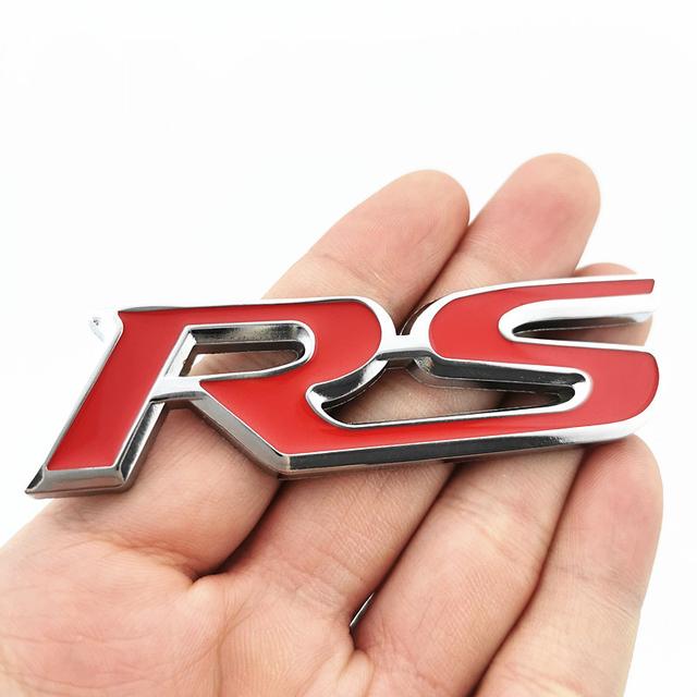 3D Metal Car Letters For Honda RS Emblem FIT Jazz Civic HRV Jade RS Logo Sport Badge Front Grille Trunk Stickers Acceessories