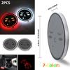 1Pair 2.67" ABS Creative Car Cup Mat With Decorative RGB LED Waterproof