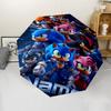 Custom Name Sonic Theme Automatic Umbrella, Lightweight & Portable, 8 Rib, Perfect for Outdoor Travel, Birthdays, Christmas, Gifts.