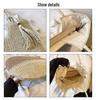2025 Summer Women's Large Capacity Chinese Style Tassel Straw Shoulder Bag