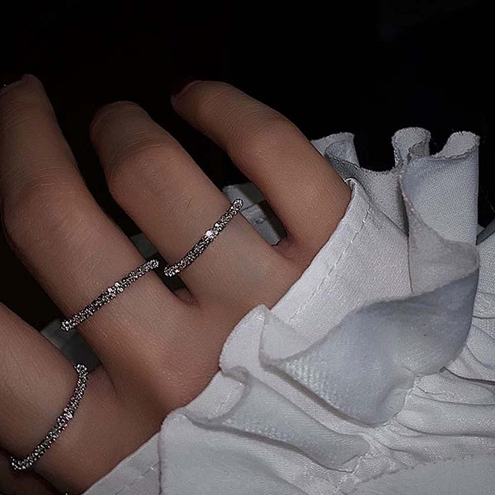 

Personality Temperament Korean style Fashion Jewelry Chain Ring Closed Ring Silver Copper