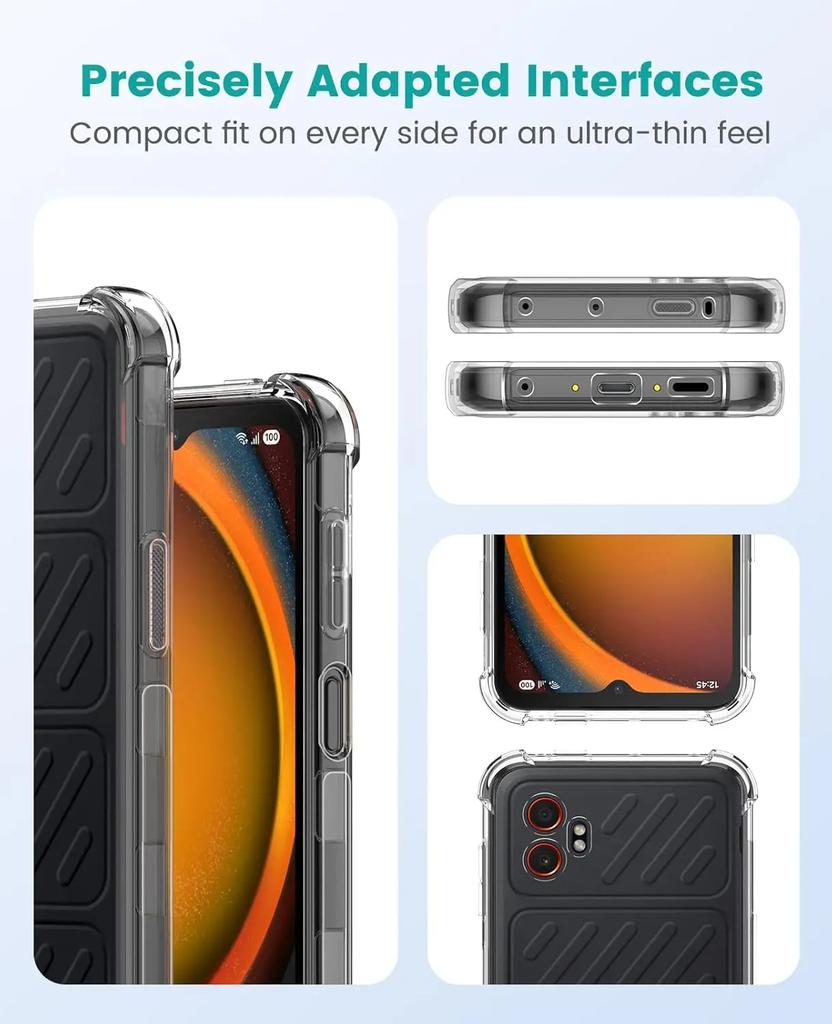 EUCAGR Airbag Soft TPU Shockproof Full Protection Back Phone Case Cover for Samsung Galaxy Xcover7 Pro SM-G766B 2025