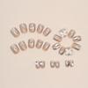 Short Square Diamond Nail Art Giant Diamond Butterfly Water Drop Diamond Wearing Nail Fake Nail Flash Champagne Nail Piece
