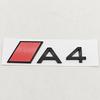 2026 3D Black Red Car Rear Emblem Badge Sticker For Audi A3 A4 A5 A6 A7 A8 Q3 Q5 Q7 Q8 Trunk Logo Auto Styling Accessories