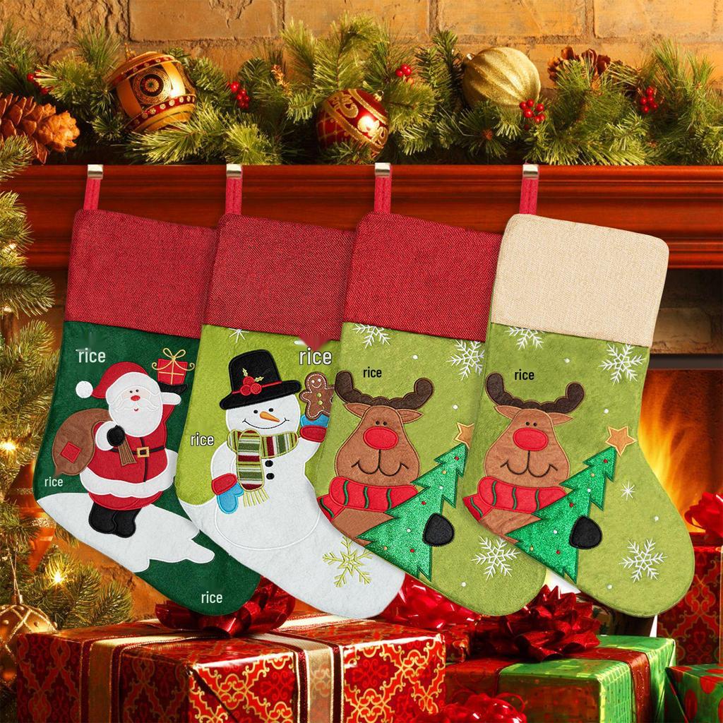 Christmas Ornaments: Stockings, Tree Pendants, Santa Gift & Candy Bags