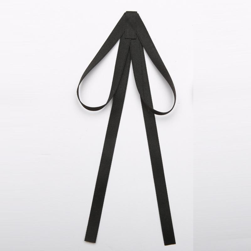 1Pcs British Korean College Style Handmade Ribbon Black Bowtie Pins Bow Tie For Women'S Girl Bank White Shirt Collar Flower