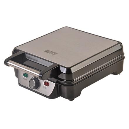 Camry CR 3025 Waffle Maker with 1150 Watts of Power, 4 Dough Places, Belgian Style, Black/Stainless Steel - 24-Month Warranty.