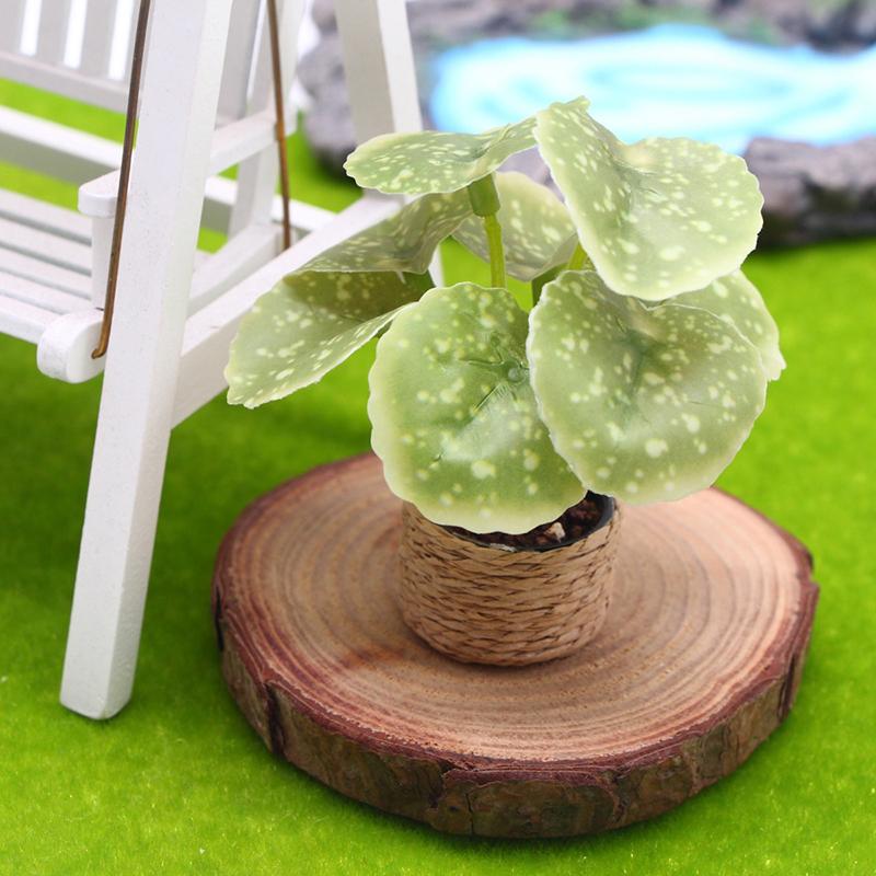 1/12 Domek dla lalek Symulacja Zielone rośliny w doniczkach Model Domek dla lalek Mini Ogród Dekoracja Zabawka Mikro Krajobraz Ozdoba Bonsai