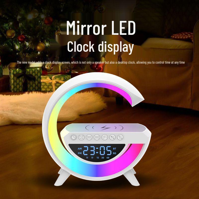 2025 Best-selling Bluetooth Speaker - Wireless Charger, Alarm Clock, and Ambient Light, with Multifunctional Smart Features.