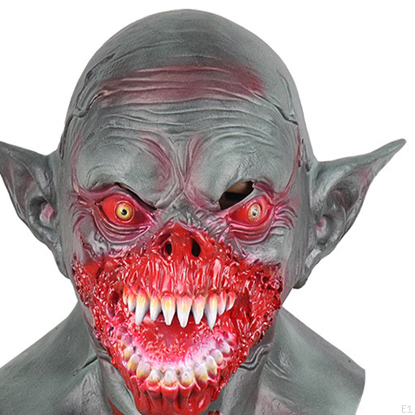 Masque De Sorcière Horreur Chauve Vieil Homme Coiffe Effrayant Costume D'Halloween Fête Cosplay Accessoires Masque En Latex Effrayant