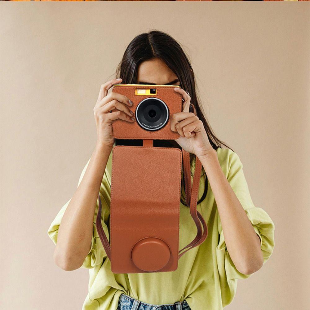 Shockproof Instant Camera Case PU Leather Storage Bag for Kodak Mini Shot 3 ERA Travel