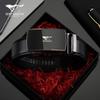 Seven Wolves Men's Classic Leather Belt with Automatic Buckle - Versatile Gift for Business and Casual Wear