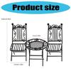 Miniature Dollhouses Furniture Iron Table And Chair Set Model Figurine For Crafting Garden Bistro Scene Displaying