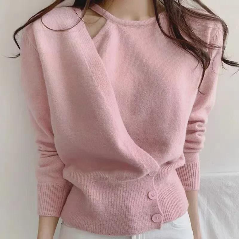 Korean Chic French-Inspired Knitted Two-Piece Sweater for Women’s Early Spring