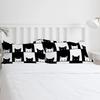Geometic Black White Plaid Cat Duvet Cover With Pillow Case Custom 3pcs Bedding Set Quilt Cover Double Bed Home Textile
